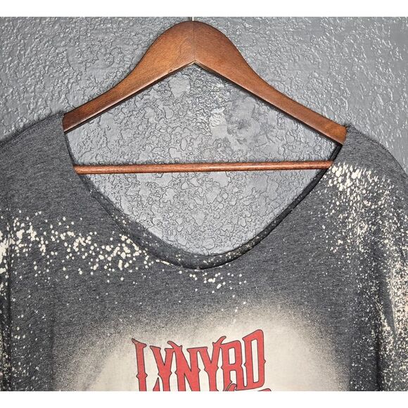 Lynyrd Skynyrd American Flag Skull Band T-Shirt Bleached Effect Womens 3XL? - Picture 5 of 5